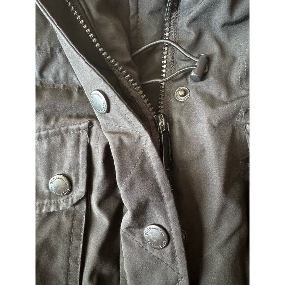 BCBGeneration Black parker hooded coat with removeable fur size Large - Picture 7 of 11